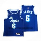 Canotte Los Angeles Lakers LeBron James NO 6 Hardwood Classic 2021-22 blu